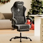 Plush Fabric Gaming Executive Office Chair Ergonomic High-back Computer Chair
