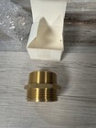  lvd 1-1 2    Npt X 1-1 2    Nst  nh  Brass Hex Nipple Double Male Fire Hose Adapter