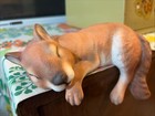Vtg Ceramic Sleeping Squirrel Shelf Sitter Farmhouse Cottagecore 8   