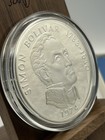 1974 Panama 20 Balboas Sterling Silver Proof Coin Of Simon Bolivar In Ogp W coa