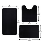  Memory Foam Bathroom Rugs Set 4 Piece With Toilet Lid Cover And Rug Set 
