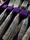Vintage Norwegian Konge Tinn Pewter Flatware Full 12 Placesettings Plus Serving 