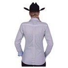 70264 Royal Highness Pinstripe Western Show Shirt W double Collar - Blue   White