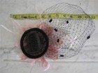 Nwt Bridal Wedding Prom Silk Feather Fascinator Hat W  Dots Veil Pink black