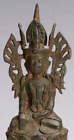 Antique Burmese Style Bronze Shan Enlightenment Seated Buddha Statue - 35cm 14 