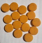 Vtg Gamophiles Crisloid Bakelite Travel Backgammon Game Set Red Yellow Swirl