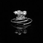 One Silver Rhinestone Flower On Twist Bridal Wedding Hair Pin 