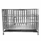 48  Heavy Duty Stainless Steel Dog Cage Kennel Large Crate Pet Playpen