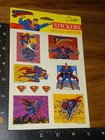 Vintage Stickers superman carlton Cards 1 Pkg 4 Sheets  stkc 