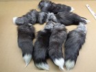 1 Xxl Tanned Silver Fox Tail crafts 100  Usa Real Fur purse