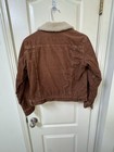 Gap Brown Corduroy Sherpa Lined Jacket Boys M Button Collared Insulated