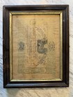 Antique Baptismal Certificate Lutheran 1867 Framed Schoharie County New York