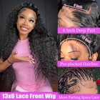 13x6 Hd Lace Front Wig Human Hair 180 Density Deep Wave Lace Front Wig For Women