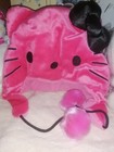 Sanrio Hello Kitty Pink Cat Hat Kawaii Pom-pom Fluff Beanie