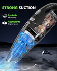 Handheld Vacuum Cordless  Rechargeable Car Cleaner With Small  Siliver