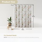 Floral Printed Shower Curtain 72 Inch Length  Farmhouse Soft Fabric Watercolor