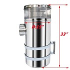 2x Stainless Steel 15 Inch Peterbilt 379 389 Air Cleaner Vortox Style Strap 7 id