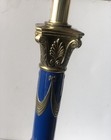 Vintage Franklite Corinthian Column Table Lamp Brass  Blue  Finish   Tested