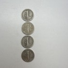 1939 Mercury  winged Liberty  Dime Lot Of 4  10c Silver  900 Philadelphia