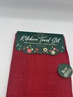 Christmas Kitchen Towel Set Of 3 Martini Cocktails Nwt Cotton Red White Green