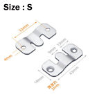 5 Pairs Size S Interlock Hanging Buckle Stainless Steel Silver Usa