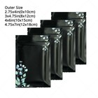 Multi-size Matte Black Foil Mylar Flat Zip Seal Bags W print tear Notch B17