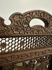 Shisham Wood Tri-fold Fire Screen  Northern India  Intricate Carved Antique 1900