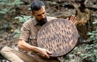 Sound Healing Tool  water-fall Disk   Meditative Water Sound  Wooden Ocean Drum