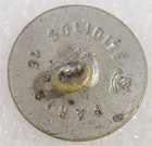 Antique 1 Piece Button Solidite Paris Back Geometric Design  Mid 1800s