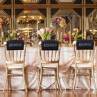 6 Pcs Reserved Seating Signs Chair Sign 6 Pcs  Black And White 