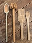 Antique vintage Primitive Farmhouse Wooden Kitchen Items Lot Of 7