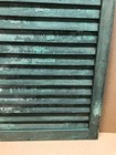 Single Antique Vtg Window 22x50 Louvered Door Shutter Shabby Green Old 374-26b