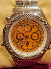 Invicta Aviator Multifunction Model 3293- Orange Men s Watch - Needs Battery
