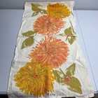 Vintage Vera Neumann Orange Yellow Floral Flower Linen Tea Towel Ladybug Signed