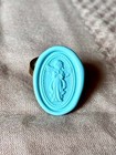 3d Guardian Angel Oval Brass Wax Seal Stamp