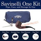 New Savinelli One Starter Kit Rusticated 601 Tobacco Pipe   Accessories