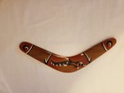 Boomerang Authentic Aboriginal Design Australia Souvenir 14  Hand Painted Wood