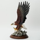 Homco Masterpiece Porcelain  12  Freedom Eagle Bird Figurine W  Base