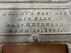 Cast-iron Stove Part Or Nameplate  Filley s Pat  Hot Air Flue   June 14  1867