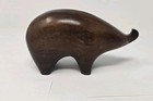 Vintage Mid Century Modernist Rosewood Kamagong Wood Small Carved Elephant