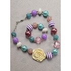 Girls 6 Bubblegum Bead Necklace    Bracelet Sets Kids Colorful Whimsical Holiday