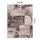 Contemporary Abstract Circle Design Area Rug  Carpet With Jute Backing For Li   
