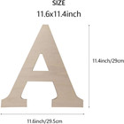 Wooden Greek Letters  Unfinished 11 Inch Alphabet For Diy Crafts  Wood Letters W