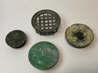 Vintage Metal Flower Frog Floral Arrangement Ikebana Cage Spike Pin - Lot Of 4