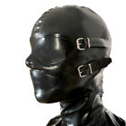 Latex Rubber Hood With Removable Eyes And Mouth Mask Open Eyes Mouth Back Zipper