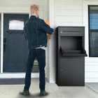 Outdoor Package Delivery Box With Lock Secure For Porch Curbside House Antitheft
