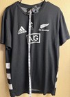 Official Adidas New Zealand All Blacks Rugby Aig Shirt Men s Sizel Black White 8