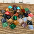 Lots 14 Pcs Chakra Pyramid Stone Set Crystal Healing Natural Spirituality Gems