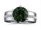 5 00 Ct Certified Round Cut Green Natural Diamond Ring Vvs1 White Gold Finish