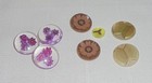 Lot 20  Lucite Sewing Buttons Variety Designs Clear Carved Reverse Floral